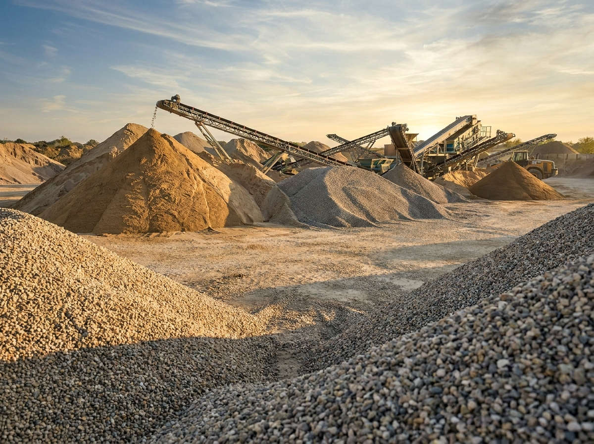 Aggregates and sand